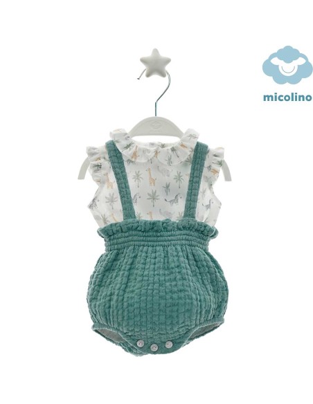 Conjunto Niño Bebé Micolino Familia Jade Verde Empolvado