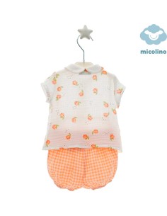 Conjunto Niño Bebé Micolino Familia Margot Mandarina 2