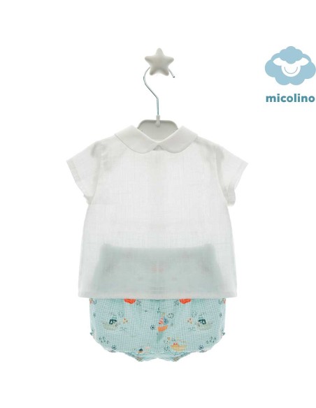Conjunto Niño Bebé Micolino Familia Odette Turquesa