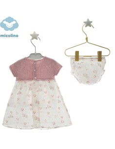Batón y Capota Bebé Niña Micolino Familia Dennise Rosa 2
