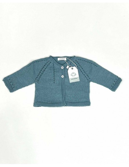 Rebeca Larga Unisex Bebé Micolino Azul Plomo