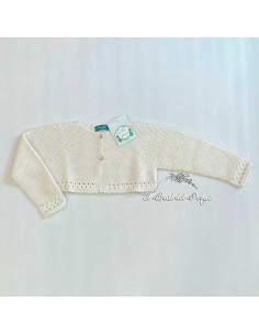 Rebeca Corta Niña Blanca Nacarada Ceremonia Marta y Paula