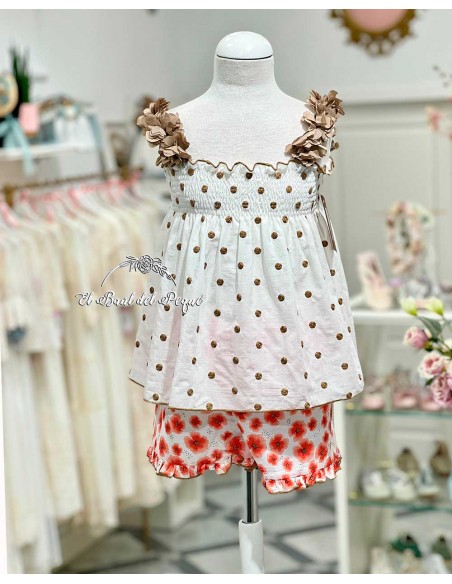Blusón y Short Estampado Niña Poppy Lolittos Infantil