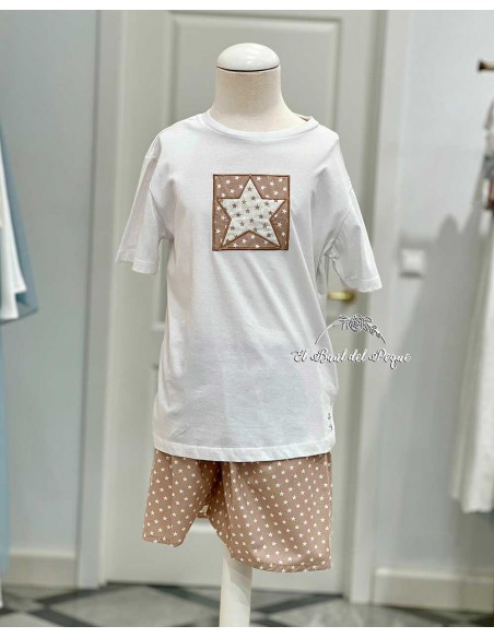 Pijama Niño Estrella Delantera Camel Rapife Comunión