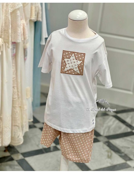 Pijama Niño Estrella Delantera Camel Rapife Comunión