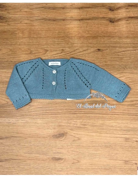 Rebeca Niña Bebé Punto Turquesa Micolino