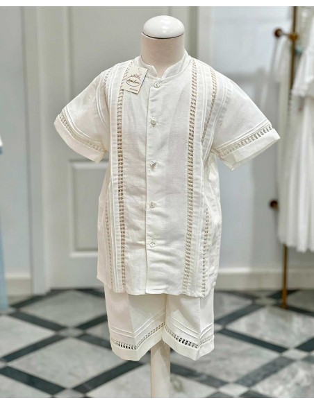 Pijama Niño Comunión Crudo Artesanía María Luisa