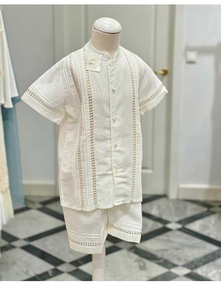 Pijama Niño Comunión Crudo Artesanía María Luisa