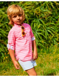 Bombacho y Camisa Rayas Neón La Martinica Moda Infantil 2