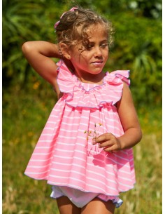 Jesusito Volante Rayas Braga Tela Niña Neón La Martinica 2