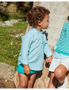 Bombacho y Camisa Niño Esmeralda La Martinica Moda Infantil