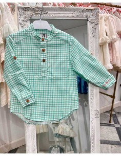 Camisa Niño Vichy Manga Larga Roger La Martinica Moda