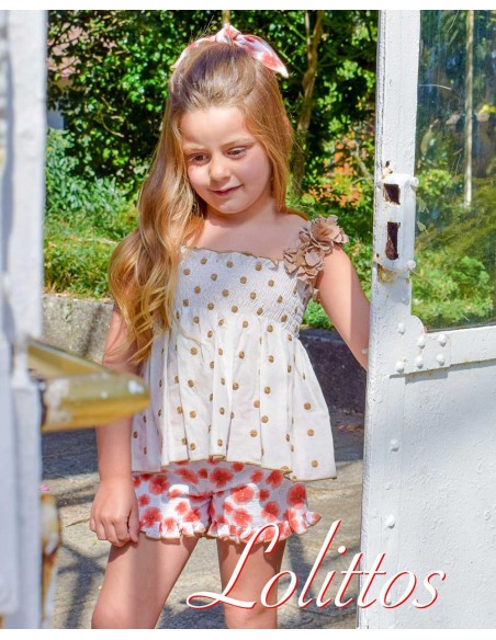 Blusón y Short Estampado Niña Poppy Lolittos Infantil