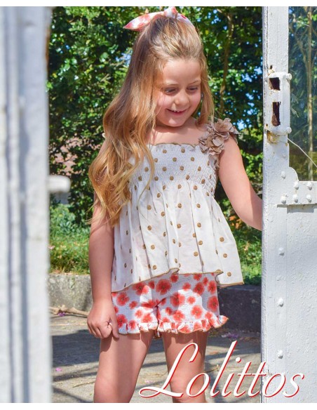Blusón y Short Estampado Niña Poppy Lolittos Infantil