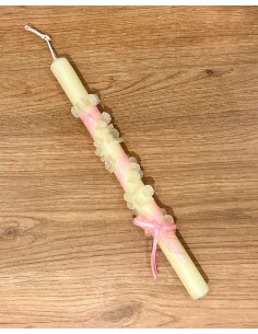 Vela Redonda Bautizo Cinta Rosa