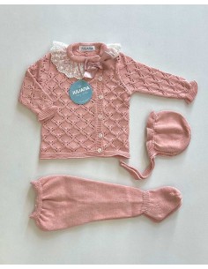 Conjunto Bebé Hilo 3 Piezas Niña Maquillaje Juliana Tramontana