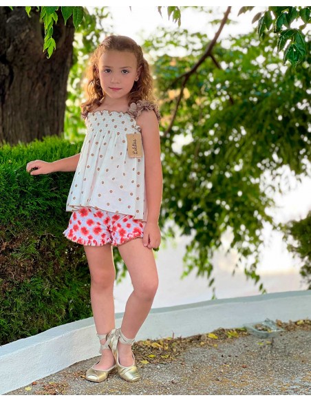 Blusón y Short Estampado Niña Poppy Lolittos Infantil