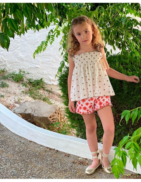 Blusón y Short Estampado Niña Poppy Lolittos Infantil