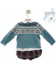 Conjunto Niño Bebé 3 Piezas Turquesa Yoedu Moda 2