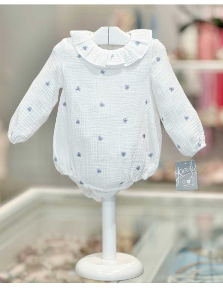 Body Pelele Bebé Unisex Yoedu Estampado Celeste Algodón