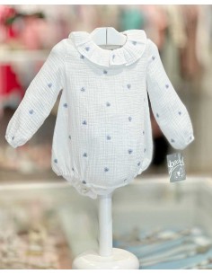 ody Pelele Bebé Unisex Yoedu Estampado Celeste Algodón