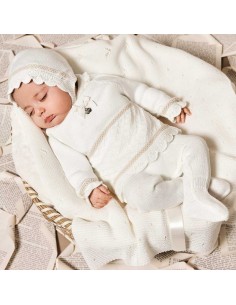 Conjunto 3 Piezas Bebé Unisex Punto Crudo Juliana primeras Puestas