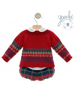 Conjunto Bebé Niño 3 Piezas Yoedu Rojo 2