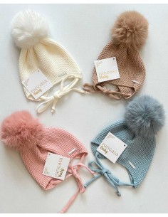 Gorro Orejero Unisex con Pompón  Pangasa Baby 2