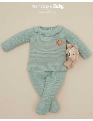 Conjunto Polaina Bebé Niña Teddy Pangasa Rosa Empolvado