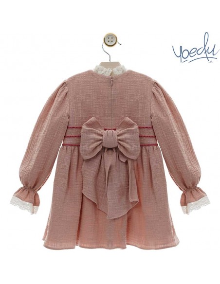 Comprar Vestido Infantil Niña Familia Damasco Rosa Yoedu