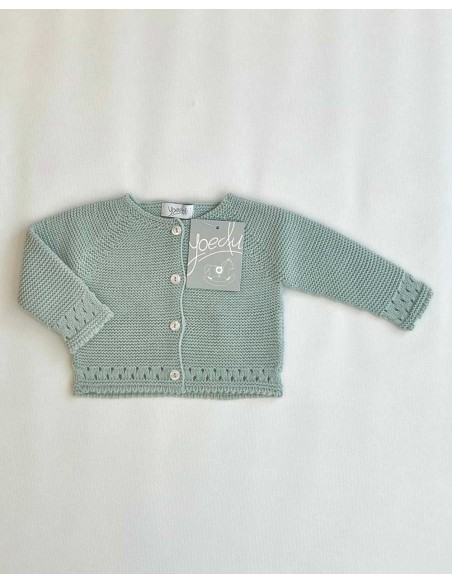 Rebeca Bebé Unisex Larga Punto Bebé Yoedu Verde Seda