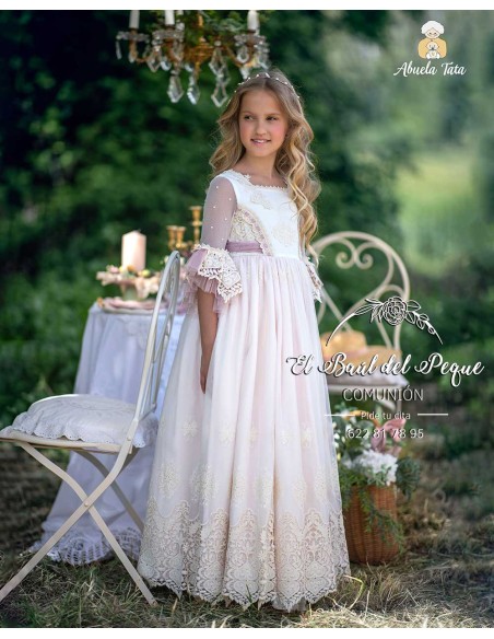 Vestido Comunión Abuela Tata Beatriz Maquillaje 2026 Tienda de Comuniones en Málaga