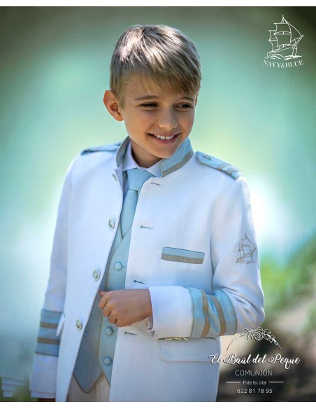 Almirante Comunión Blanco y Celeste  Navy y Blue