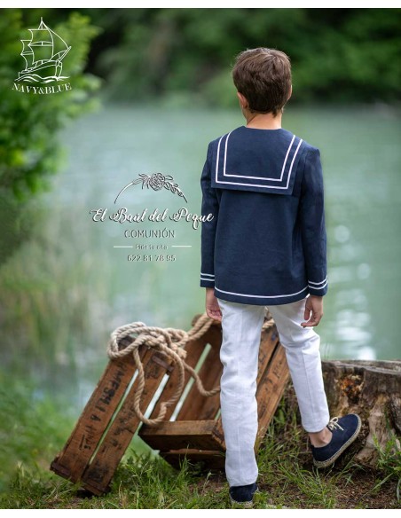 Marinero Comunión Niño Navy y Blue Marino y Blanco