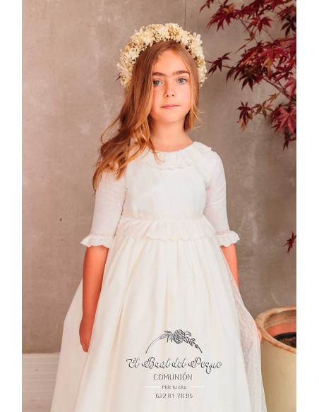 Vestido Comunión Flor de C Modelo Bruna