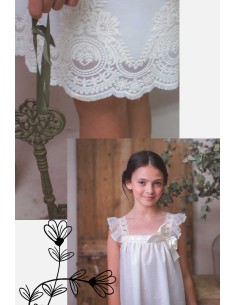 Camisón Comunión Tul Bordado Artesanía María Luisa 2