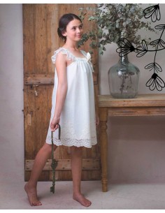 Camisón Comunión Tul Bordado Artesanía María Luisa