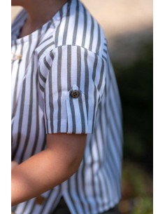 Blusa Bebé Niño Rayas Verde José Varón Moda Infantil 2