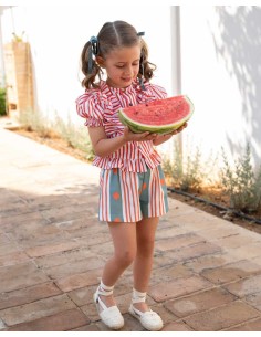 Blusa Niña Infantil Rayas Caldera José Varón Moda Baby 2