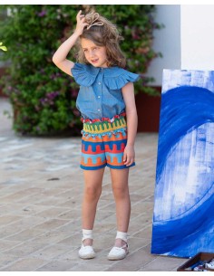 Blusa Niña Infantil Vaquero Claro José Varón Moda Baby 2