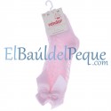 CONDOR Calcetines Lazos Altos Calados Rosa 500