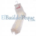 CONDOR Calcetines Lazos Altos Calados Cava 303