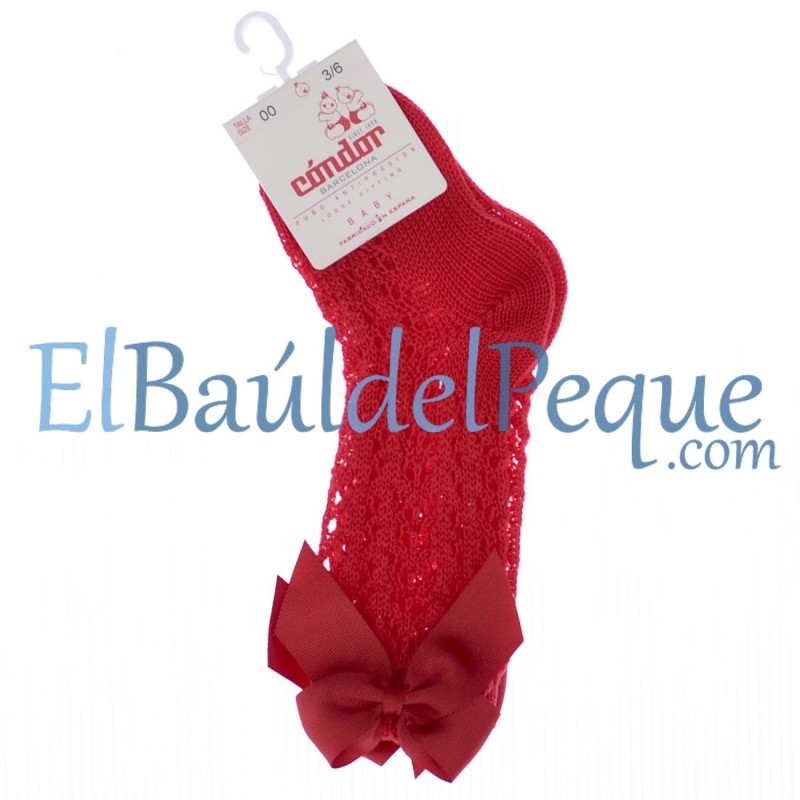CONDOR Calcetines Calados Rojo 550